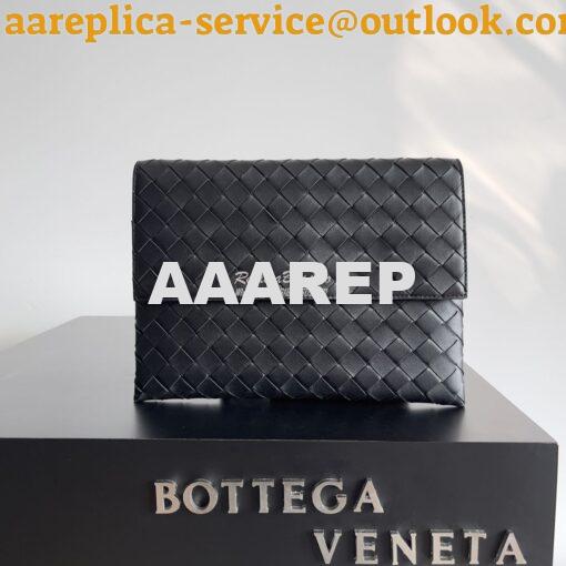 Replica Bottega Veneta BV Flap Pouch 667138 Black