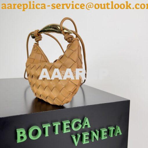 Replica Bottega Veneta BV Mini Sardine in Lambskin 744267 Caramel 2