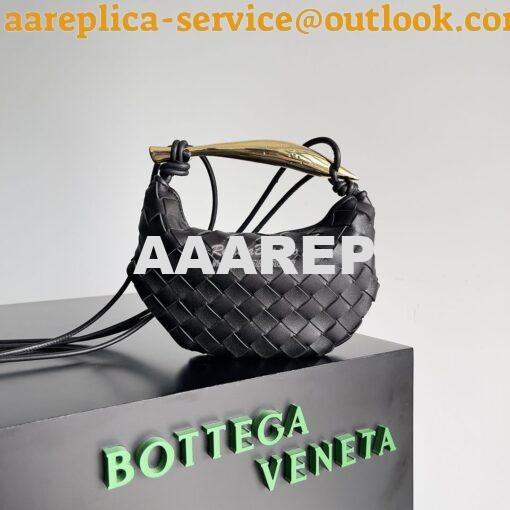 Replica Bottega Veneta BV Mini Sardine in Lambskin 744267 Black