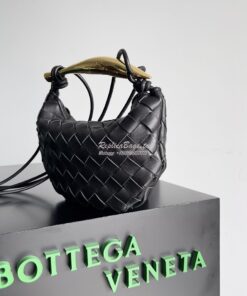 Replica Bottega Veneta BV Mini Sardine in Lambskin 744267 Black 2