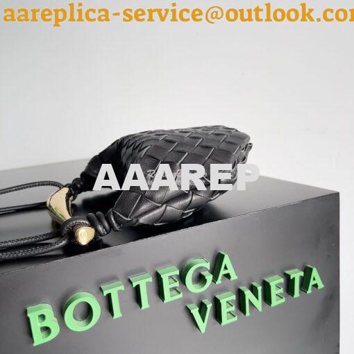 Replica Bottega Veneta BV Mini Sardine in Lambskin 744267 Black 5