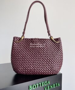 Replica Bottega Veneta BV Medium Clicker Shoulder Bag in Barolo Padded