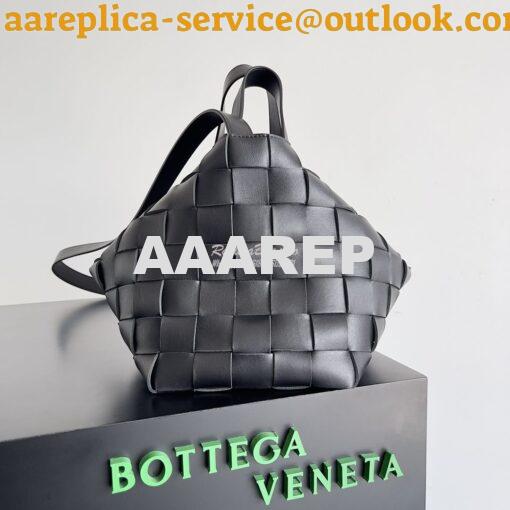 Replica Bottega Veneta BV Cassette Bowling Intrecciato black Leather B 4