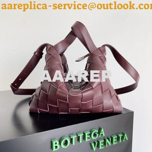 Replica Bottega Veneta BV Cassette Bowling Intrecciato Barolo Leather