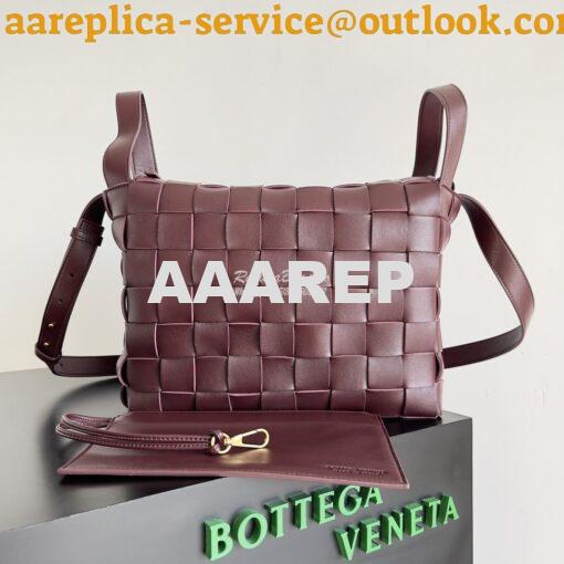 Replica Bottega Veneta BV Cassette Bowling Intrecciato Barolo Leather 7