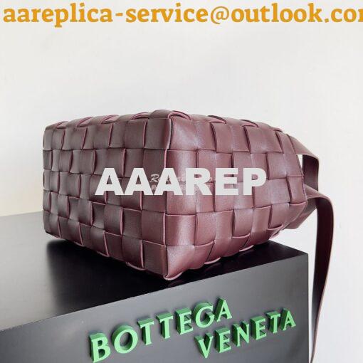 Replica Bottega Veneta BV Cassette Bowling Intrecciato Barolo Leather 8