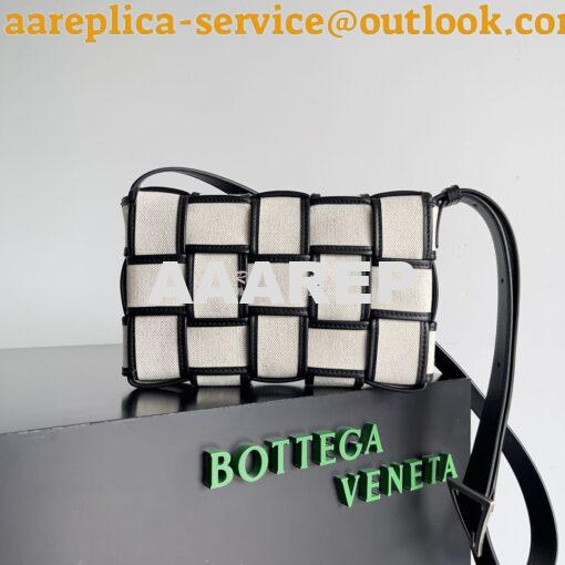 Replica bottega veneta Cassette intreccio canvas mix cross body bag 74 11