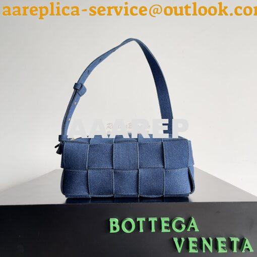 Replica Bottega Veneta BV Small Brick Cassette Bag 729166 in jean blue