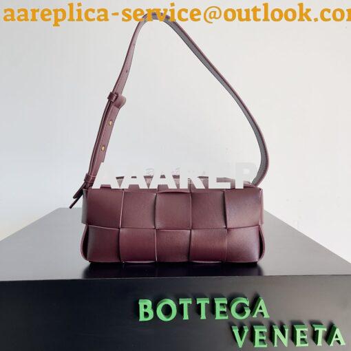 Replica Bottega Veneta BV Small Brick Cassette Bag 729166 wine red