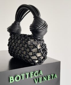 Replica Bottega Veneta BV Double Knot Top Handle Bag 717151 black 2