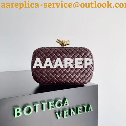 Replica Bottega Veneta BV Knot Minaudière clutch soft padded Intreccio