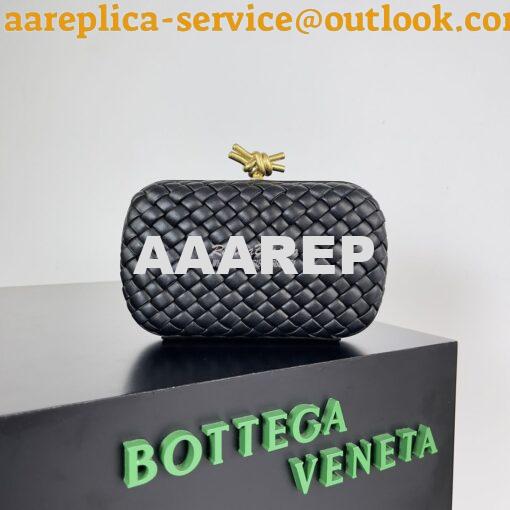 Replica Bottega Veneta BV Knot Minaudière clutch soft padded Intreccio