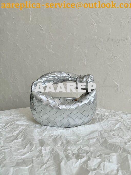 Replica Bottega Veneta BV Mini Jodie 609409 Metallic Silver 2