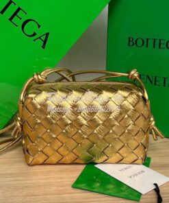 Replica Bottega Veneta BV Loop Mini Intrecciato Lambskin Leather Cross