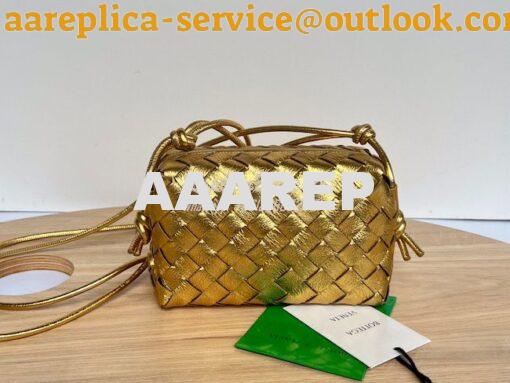 Replica Bottega Veneta BV Loop Mini Intrecciato Lambskin Leather Cross 2