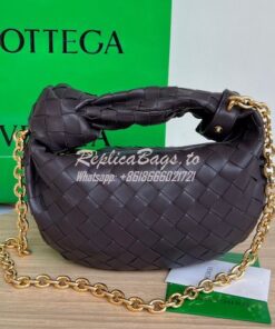 Replica Bottega Veneta BV Mini Jodie with leather wristlet and chain 7