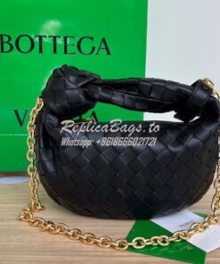 Replica Bottega Veneta BV Mini Jodie with leather wristlet and chain 7