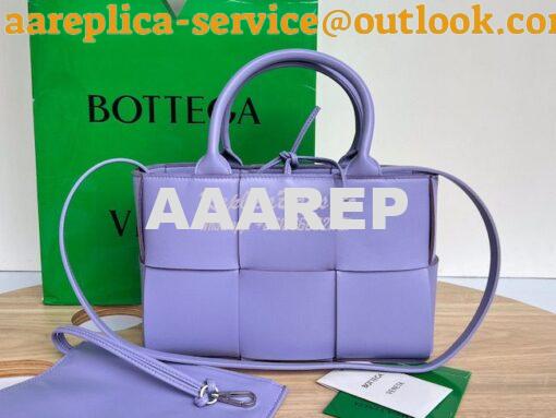 Replica Bottega Veneta BV Mini Arco Tote Bag Mini Intreccio Lambskin L