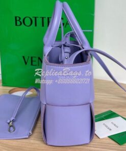 Replica Bottega Veneta BV Mini Arco Tote Bag Mini Intreccio Lambskin L 2