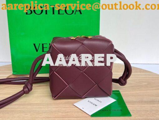 Replica Bottega Veneta BV Mini Cassette Camera Bag 701915 Bordeaux