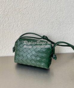 Replica Bottega Veneta BV Loop Mini Intrecciato Lambskin Leather Cross 2