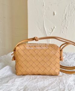 Replica Bottega Veneta BV Loop Mini Intrecciato Lambskin Leather Cross 2