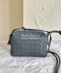 Replica Bottega Veneta BV Loop Mini Intrecciato Lambskin Leather Cross 2