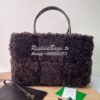 Replica Bottega Veneta BV Arco Tote Small Intreccio Shearling Tote Bag 11