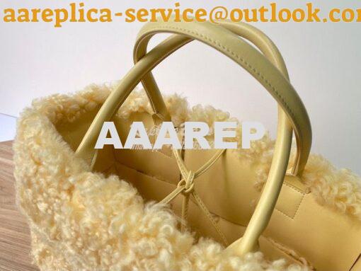 Replica Bottega Veneta BV Arco Tote Small Intreccio Shearling Tote Bag 5