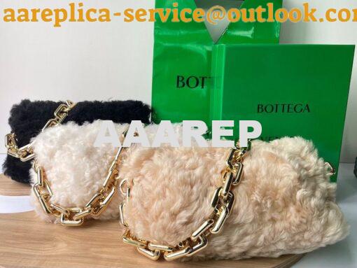 Replica Bottega Veneta BV Chain Pouch Shearling Clutch With Chain 6202