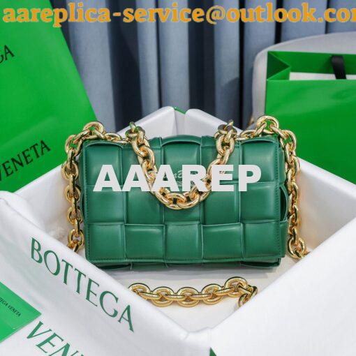 Replica  Bottega Veneta BV The Chain Cassette 631421 Racing Green