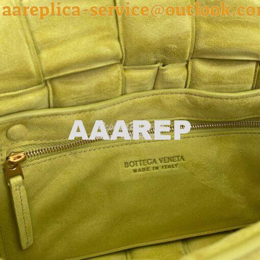 Replica Bottega Veneta BV Padded Cassette Bag in Suede Kiwi 591970v 6