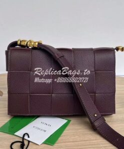 Replica Bottega Veneta BV Cassette Intrecciato Grained Leather Bag 666