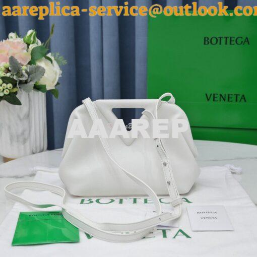 Replica Bottega Veneta BV Point Leather Top Handle Bag 658476 Chalk 3