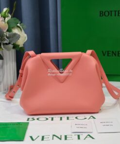 Replica Bottega Veneta BV Point Leather Top Handle Bag 658476 Peachy