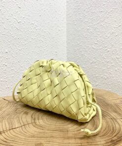 Replica Bottega Veneta BV The Pouch 20 Intrecciato 585852 Yellow 2