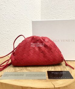 Replica Bottega Veneta BV The Pouch 20 Intrecciato 585852 Red