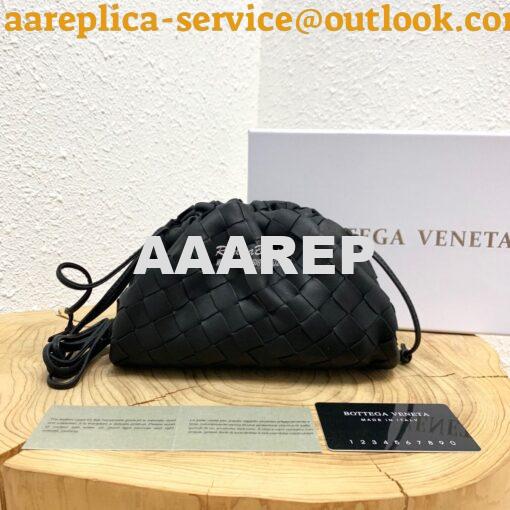 Replica Bottega Veneta BV The Pouch 20 Intrecciato 585852 Black