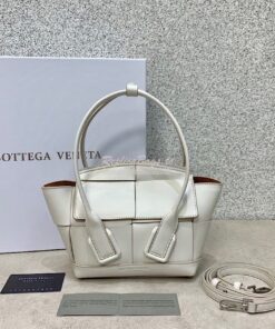 Replica Bottega Veneta BV Mini Arco 29 Bag In French Calf 600606 Bianc