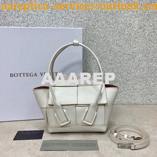 Replica Bottega Veneta BV Mini Arco 29 Bag In French Calf 600606 Bianc