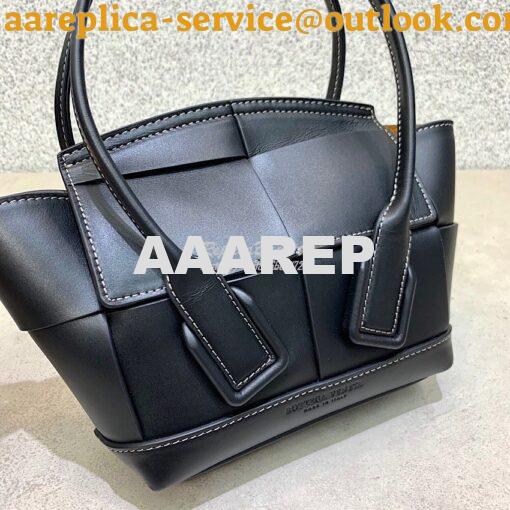 Replica Bottega Veneta BV Mini Arco 29 Bag In French Calf 600606 Black 2