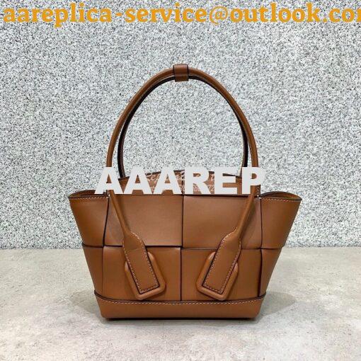 Replica Bottega Veneta BV Mini Arco 29 Bag In French Calf 600606 Brown 7