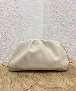 Replica Bottega Veneta BV The Pouch 20 in Butter Calf 585852 White 2