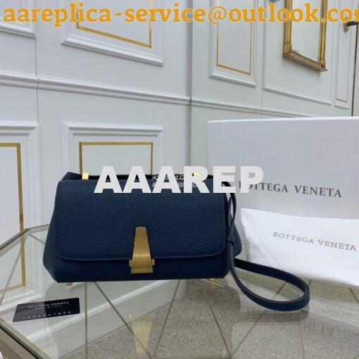 Replica Bottega Veneta BV Small Angle Bag in Palmellato 592139 Blue