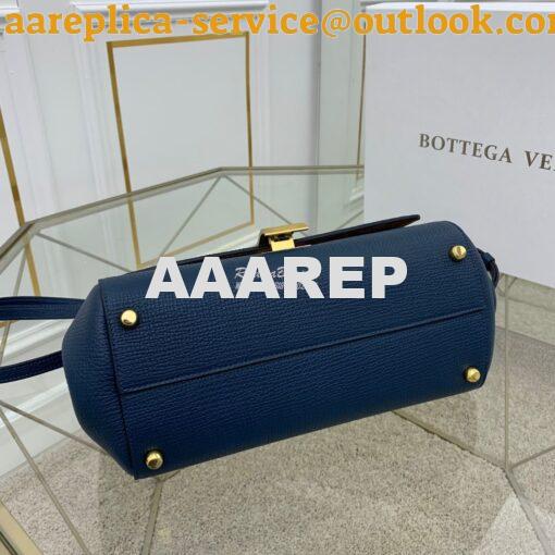 Replica Bottega Veneta BV Small Angle Bag in Palmellato 592139 Blue 9