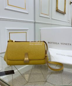 Replica Bottega Veneta BV Small Angle Bag in Palmellato 592139 Yellow