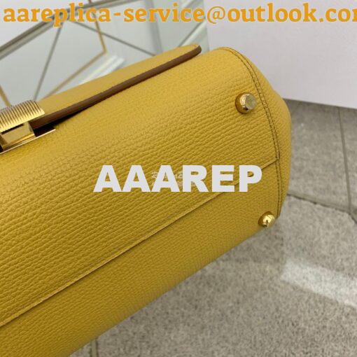 Replica Bottega Veneta BV Small Angle Bag in Palmellato 592139 Yellow 9