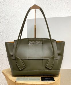 Replica Bottega Veneta BV Arco 48 Bag In French Calf 575941 Kaki