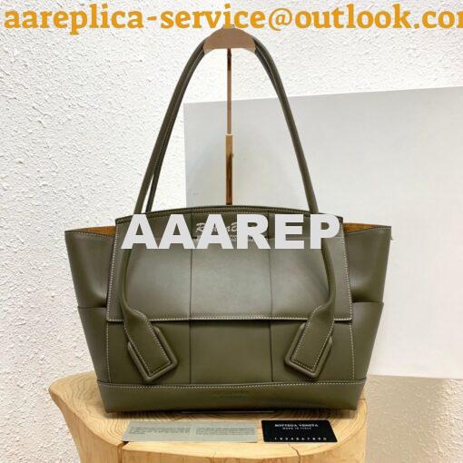 Replica Bottega Veneta BV Arco 48 Bag In French Calf 575941 Kaki