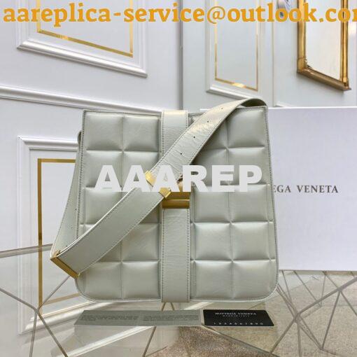 Replica Bottega Veneta BV Padded Marie Bag in Paper Calf 578344 White